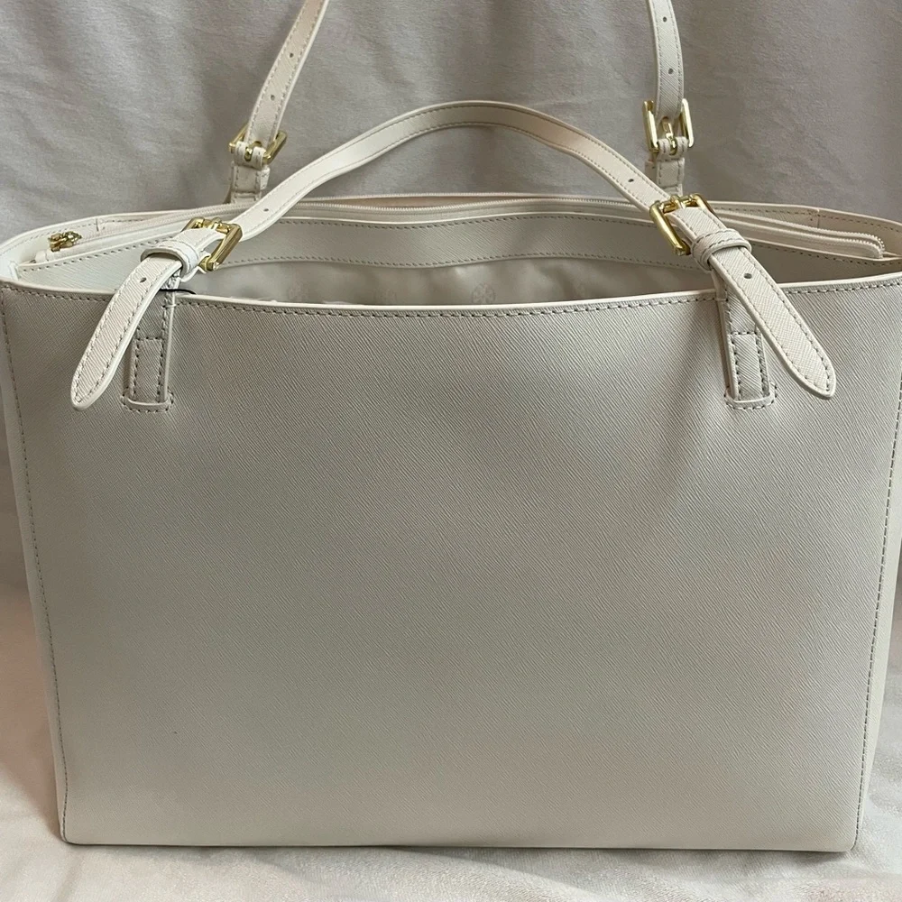 Tory Burch Buckle Saffiano Leather Tote - Picture 2 of 3